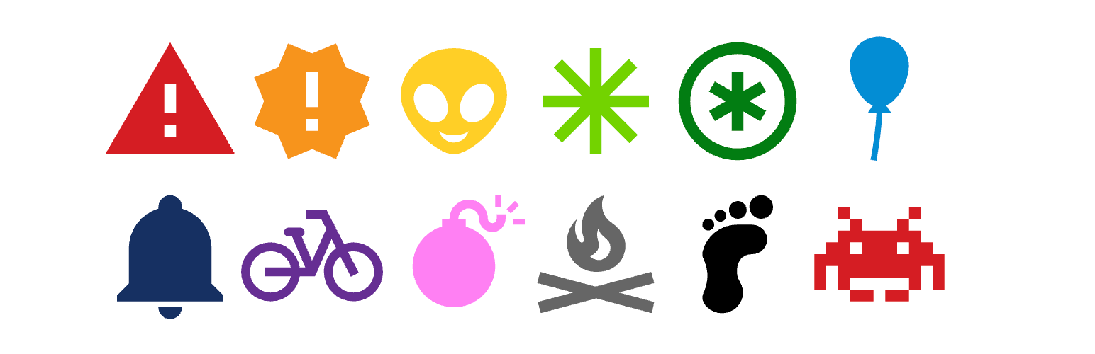 Examples of icons that you can use on your footnotes.